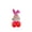 Red, variant on 2.75in Colorful Crystal Bunny Figurine, Decorative Cartoon Bunny Statue, Translucent Small Animal Sculpture for Desktop Ornament, Stylish Home Table Decor, Blue
