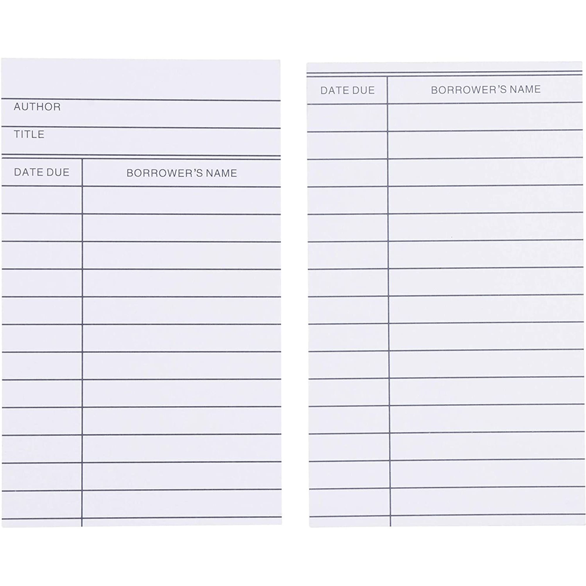 250-Pack Blank Library Cards for School Book Checkouts, CDs, DVDs, Vinyl Records, Classroom Supplies, Record Keeping, Tracking, Organizing, Storage, Vintage-Style, White (3x5 in) - Walmart.com 250-pack-blank-library-cards-for-school-book-checkouts-cds-dvds-vinyl-records-classroom-supplies-record-keeping-tracking-organizing-storage-vintage-style-white-3x5-in-walmart-com