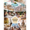 thumbnail image 5 of Red Teal Starfish Coastal Table Cloth, Summer Beach Nautical Coral Sea Waterproof Tablecloth for Rectangle Tables, Reusable Washable Fabric Table Cover for Restaurant Kitchen Dining Tables 60"x84", 5 of 6