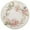 Orchid Wreath, variant on 15 Inch Round Grid Plate Mats Heat Non-Slip Resistant PVC Placemats for Kitchen Dining Table Decor Pink Roses and Greenery Wreath 1PCS