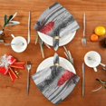 thumbnail image 4 of Coolnut Soft Reusable Satin Table Decorative Napkins, 20x20InX4 PCSWhite Black Buffalo Plaid, Family Dinner Wedding Banquet, Cocktail Party, Kitchen, Birthday Party Washcloth Gift, 4 of 7