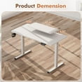 thumbnail image 3 of Homall Electric Standing Desk with Monitor Stand - 47 x 24 Inch Height Adjustable Home Office Computer Desk,White, 3 of 8