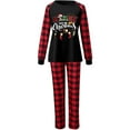 thumbnail image 5 of Penkiiy Pyjamas de Noël pour la Famille Ensemble de Pyjamas Assortis, Pyjamas de Vacances de Noël à Carreaux Rouges avec Rennes pour Femmes Hommes Enfants Rouge TG, 5 of 5