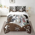 thumbnail image 2 of Erosebridal Floral Horse Bedding Queen Size,Cow Print Bedding Sets Queen Size,Butterfly Flower Comforter Sets with Sheets,Super Cozy Western Room Decorative,Reversible,7 Pieces, 2 of 6