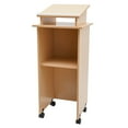 thumbnail image 5 of Mobile Presentation Stand Moveable Lectern Podium Stand, Portable Podium Pulpits Church Pulpit with Wheels, 5 of 15