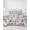 thumbnail image 2 of Quilts Full Size Bedding Set, Farmhouse Country Lightweight Quilted Comforter, Vintage Trees Rustic French Garden Birds Soft Reversible Bedspread Coverlet with Pillow Covers for All Season, 78" x 90", 2 of 7