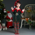thumbnail image 5 of Generic Toddler Baby Boys Girls Santa Velvet Long Sleeve Christmas Dress + Striped Socks +Xmas Hat Pcs Sets for Holiday Christmas Party（4-5 Years Red）, 5 of 9