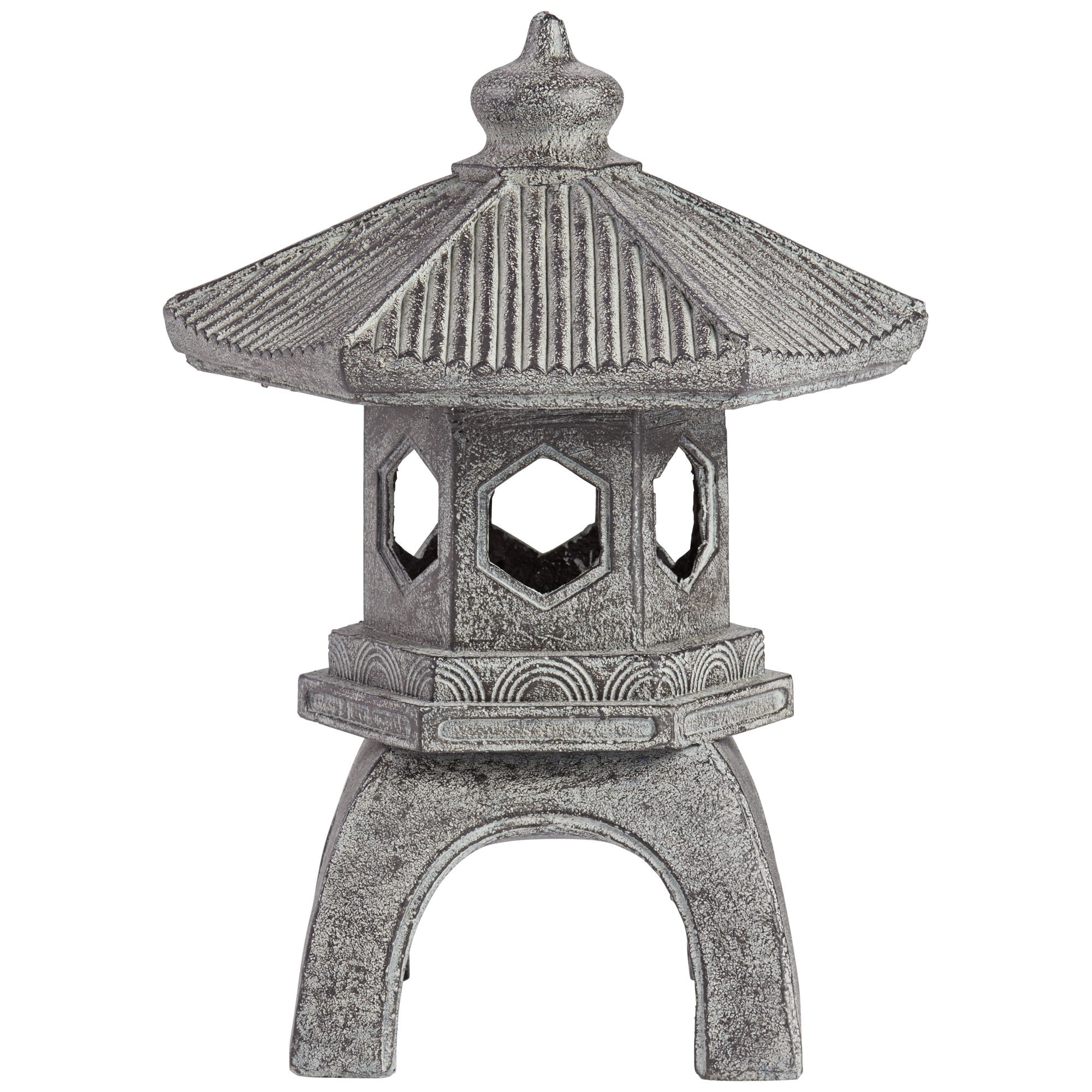 John Timberland Pagoda Statue Sculpture Asian Japanese Garden Decor Indoor Outdoor Front Porch Old Faux Stone Finish 16 1/2" Tall