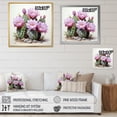 thumbnail image 4 of Designart "Fishhook s Charm Pink Green Cactus II" Floral Wall Art Living Room, 4 of 5