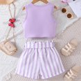 thumbnail image 4 of Gerichy Girls Summer Outfits, Children's Vest Tops And Skirts Spring And Summer Casual Fashion Splicing Outer Wear Two Piece Suit, 4 of 7