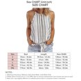 thumbnail image 5 of Camiseta sin mangas de verano con cuello Halter para mujer, informal, a rayas, sin mangas, con nudo frontal, ajuste holgado, 5 of 5