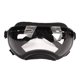 thumbnail image 3 of Gafas para perros Gafas de sol Marco negro Protección contra el viento y el polvo UV Hebilla Correa ajustable Gafas para mascotas para perros medianos o grandes Lente transparente, 3 of 10