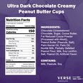 thumbnail image 2 of Verse Chocolate Peanut Butter Cups (2 Pack) – 90% Ultra Dark Chocolate Keto Snacks w/ 3g Fiber, 150 Calories – Creamy Peanut Butter Cups – Great for Snacking, 2 of 6
