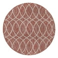 thumbnail image 2 of Unique Loom Outdoor Trellis Collection Area Rug - Gitter (3' 1" Round Rust Red/Ivory), 2 of 6