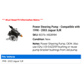 thumbnail image 2 of Power Steering Pump - Compatible with 1998 - 2003 Jaguar XJR 1999 2000 2001 2002, 2 of 2