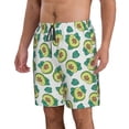 thumbnail image 2 of Cauagu Avocado Sleeping Print Men's Swim Trunks,Hawaiian Bathing Suit Swimsuits Beach Shorts with Pockets for Men Quick Dry Swimming Board Shorts-Medium, 2 of 6