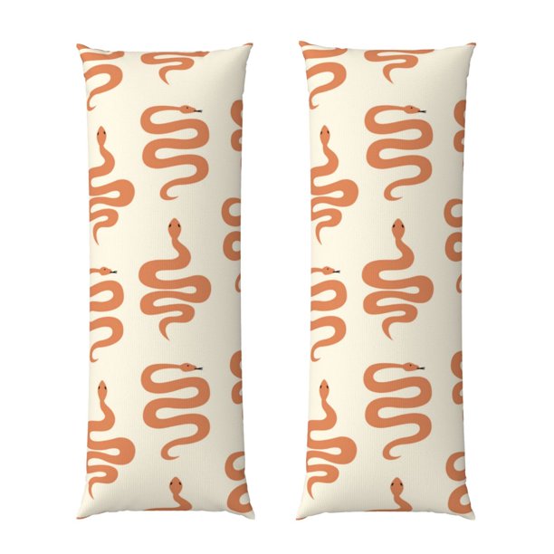 Balery Hand Drawn Snake Funda Protectora para Almohada Corporal de Algodón Hipoalergénico con Cierre(55 x 21 pulgadas), Almohadas No Incluidas