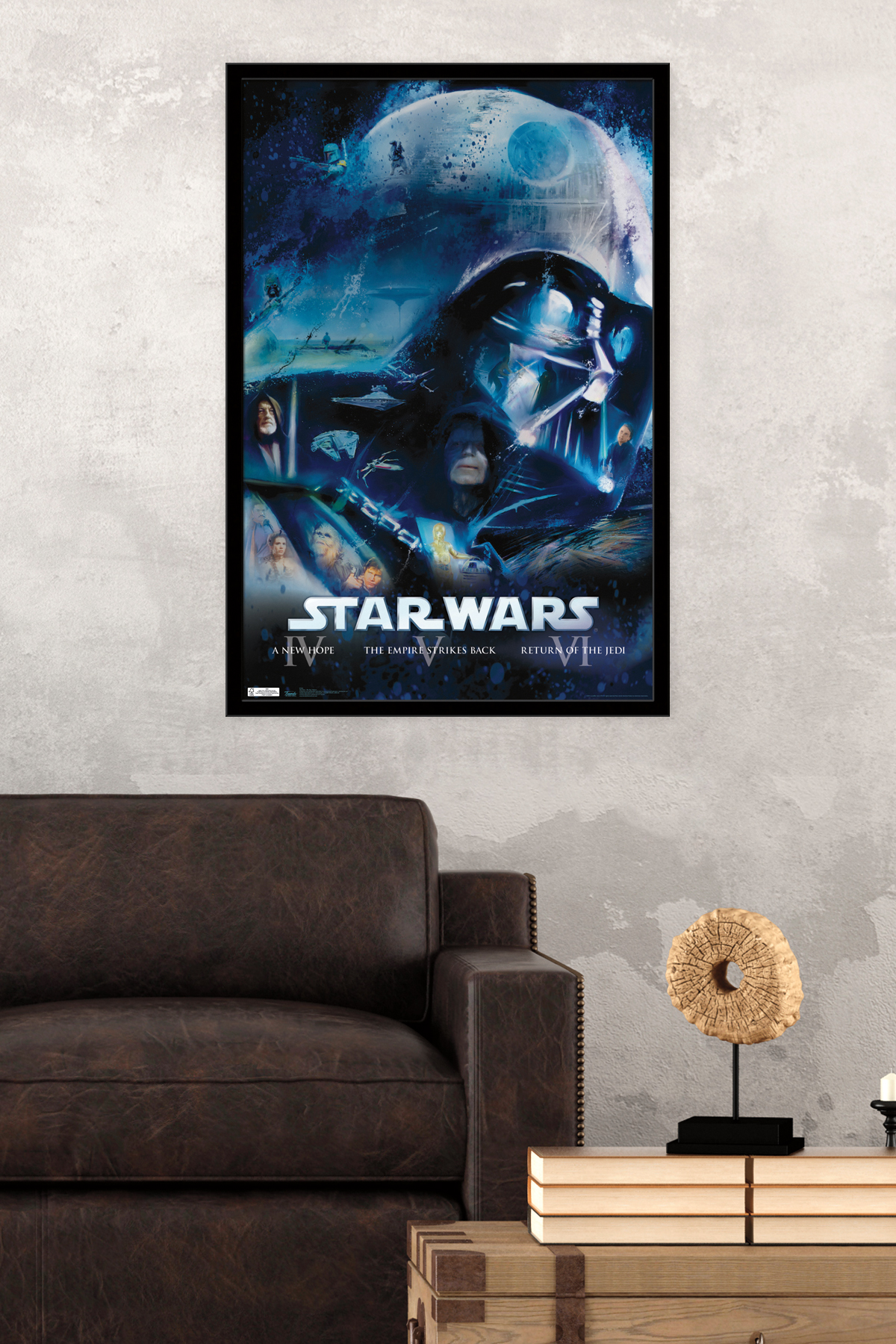 Star Wars: Saga - Blu Ray Original Wall Poster, 22.375" x 34", Framed