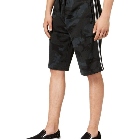 American Rag Mens Varsity Camo Casual Walking Shorts, Black, Small