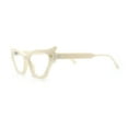 thumbnail image 6 of Vintage Golden Era Narrow Cat Eye Luxury Chic Plastic Sunglasses Ivory - Clear, 6 of 8