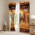 thumbnail image 3 of Homewish Galloping Horse Black Out Curtains for Kids Children Teens,Western Farmhouse Animal Curtains Pack of 2 (42x63 Each),Bohemian Tribal Aztec Bedroom Curtains,Lightweight Room Decor, 3 of 6