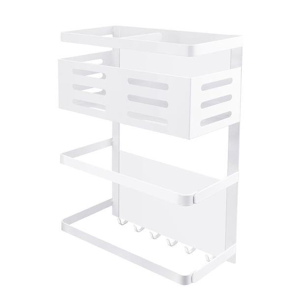 Matsuzay Estante de almacenamiento para refrigerador, ahorro de espacio, almacenamiento colgante, estante lateral de cocina cargable, organizador de Organizadores de utensilios de cocina Matsuzay HA013230-00