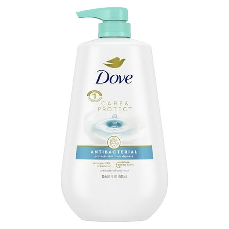 Dove Beauty Antibacterial Body Wash Pump 24hr Lotion-Soft Skin - 30.6 fl oz