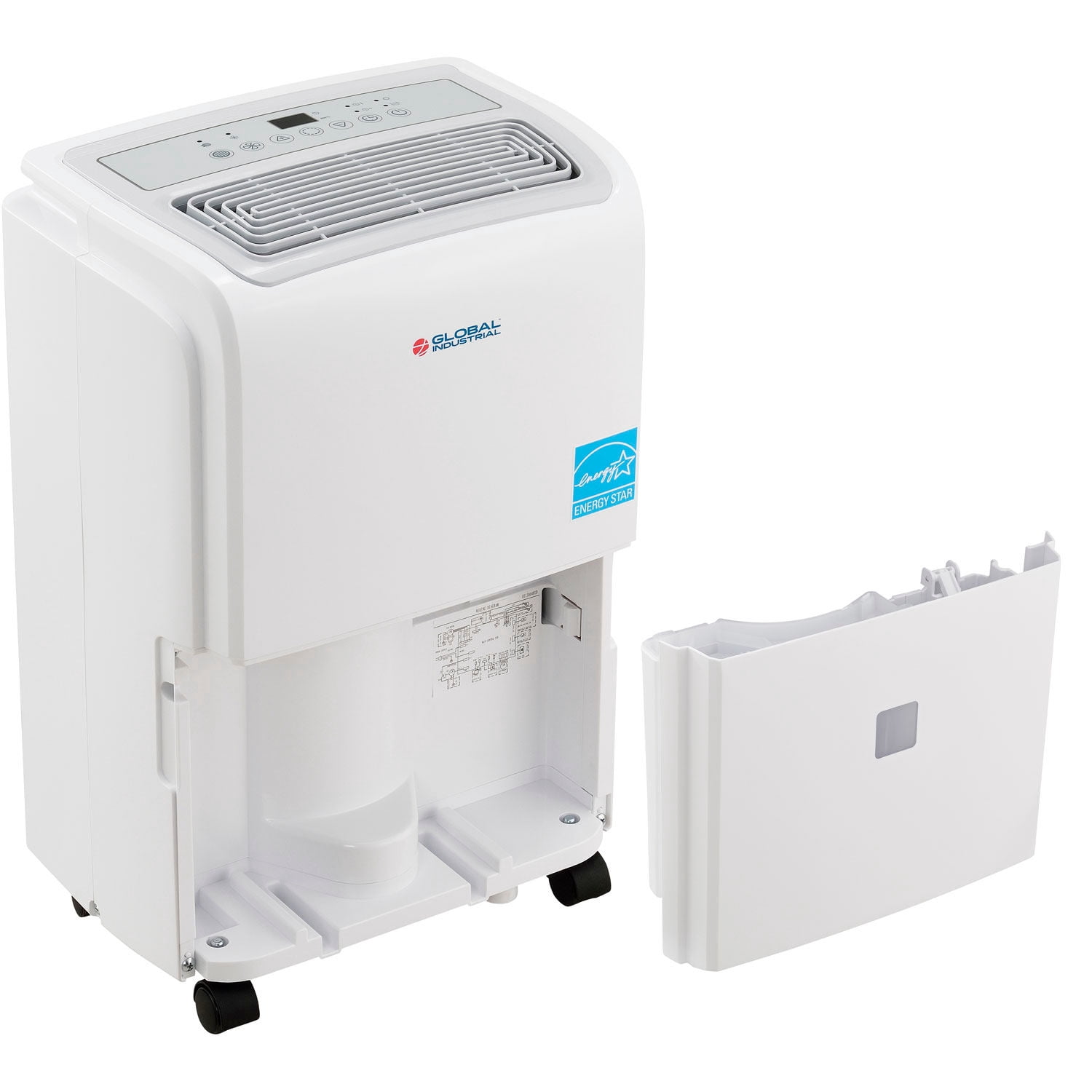 Global Industrial 30 Pint Portable Dehumidifier, 9-5/8"W x 9-5/8"D x 19-11/16"H