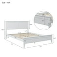 thumbnail image 7 of Full Size Modern White Solid Wood Platform Bed With Headboard and Tapered Wood Legs, Bed Frame With Slats Support and Wear-Resistant Finish For Kids, Teens, Adults, No Box Spring Needed, Noise Free, 7 of 7