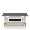thumbnail image 2 of Tevi 1-Drawer Glass Top Coffee Table, Espresso, 2 of 7
