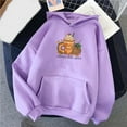 thumbnail image 2 of IROINNID Halloween Hoodie for Women Graphic Print Long Sleeve with Pocket Casual Hooded Sweatshirt Pullover Tops,Purple, 2 of 3