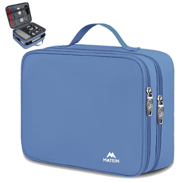 Organizador de electrónica MATEIN Cable Bag azul para viajes