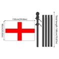 thumbnail image 3 of Drapeau d'Angleterre 3x5 Pi Croix St Georges Rouge Blanc Mât National, 3 of 6
