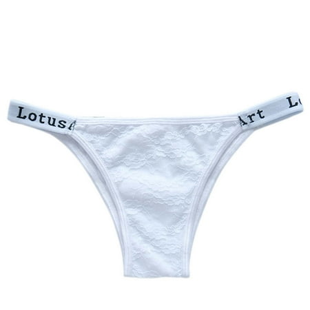 

DENGDENG Seamless Thong Underwear Women Sexy Lace Low Rise Floral Panties