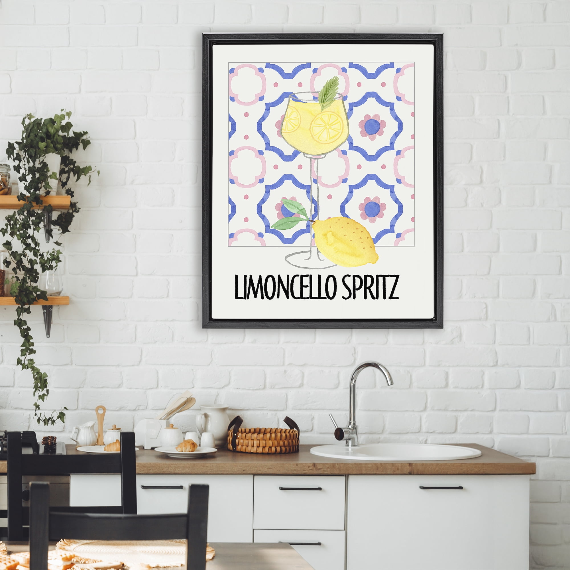 Stupell Industries Italy Spritz on My Mind Black Framed Floater Canvas Wall Art, design by Nina Jacobs