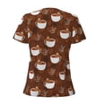 thumbnail image 4 of Naloa Cute Sloths Bear Relaxing In Coffee Cup Print T-Shirts Short Sleeve V Neck Tees for Women Fashion Tops Trendy Lightweight Soft Casual Summer Outfits Clothes, 4 of 5