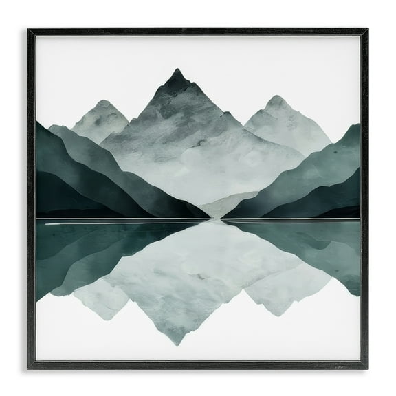 Stupell Industries Earth & Water Landscape Landscape & Nature Painting Black Framed Art Print Wall Art, 12 x 12