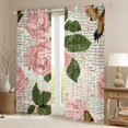 thumbnail image 2 of Manfei Romantic Pink Rose Blackout Curtains Set of 2 (52x84 Each), Vintage Fashion Window Curtains, Flower Floral Curtains and Drapes, Curtains and Drapes Decor, 2 of 6