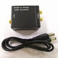 thumbnail image 2 of Convertidor DAC, adaptador de audio digital a analógico, SPDIF óptico coaxial digital Toslink a audio estéreo L/R RCA conector de 3,5 mm para PS3 Xbox DVD Blue Ray Sky HDTV, 2 of 2