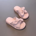 thumbnail image 4 of Toddler Little Kids Shower Pool Slide Sandals Soft-Soled Non-Slip Summer Home Slippers with Cute Bowknot, 4 of 10