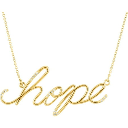 Hope Diamond Necklace - 14k Yellow Gold Diamond Hope 16