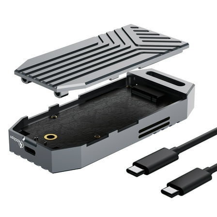 WAVLINK 40Gbps USB4 NVMe SSD Enclosure - Thunderbolt 4/USB4 Compatible, 8TB Support, 3800MB/s Speed, Aluminum Cooling Fan for M.2 PCIe NVMe 2280 SSD (Mac/Windows/Linux)