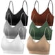 thumbnail image 1 of Padded Bralettes For Women, 6 Pcs Sports Bras For Women Pack, V Neck Cami Bando Bra, 1 of 5