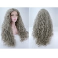 thumbnail image 3 of Unique Bargains Lace Front Lightweight Wigs Long Water Wave for Women Gray, 3 of 8