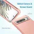 thumbnail image 5 of Cowithday for Google Pixel 8 Pro 5G Case with Screen Protector, Dual Layer Heavy Duty Tough Rugged Shockproof Drop Protection Corner Protection Hybrid Phone Case for Google Pixel 8 Pro 6.7", Rosegold, 5 of 7