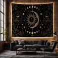 thumbnail image 6 of Celestial Sun and Moon with Stars on Black Background Mystical Boho for Space Enthusiasts Celestial Wall Art Housewarming Gift Tapestry Wall Hanging for Bedroom and Living Room, 6 of 7