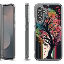 Shockproof Protective Phone Case Cover for Samsung Galaxy S25 FE, by OneToughShield - Musical Tree