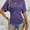 Purple, variant on ZEHJUHAN Women's Ruched Fitted T-Shirt Short Sleeve Crew Neck Slim Fit Casual Top for Everyday Style