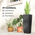 thumbnail image 6 of Outsunny 23.6 Inch Tall Planters for Outdoor Plants, Set of 2 Plastic Flower Pots with Drainage Holes, Black, 6 of 9