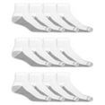 Fruit of the Loom Dual Defense Ankle Socks for Men, White, Sizes 612